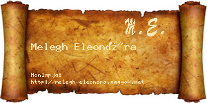 Melegh Eleonóra névjegykártya